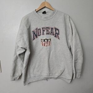 No Fear Racing Hoodie Mens M USA Logo  Vintage Y2K *stains*